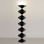 Modern Scandinavian Cream Round Floor Lamp with Iron and Acrylic - 1-Light Design for Bedroom