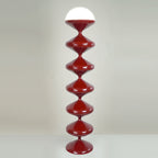 Modern Scandinavian Cream Round Floor Lamp with Iron and Acrylic - 1-Light Design for Bedroom