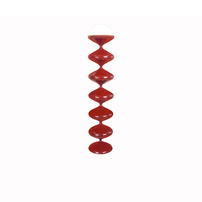 Modern Scandinavian Cream Round Floor Lamp with Iron and Acrylic - 1-Light Design for Bedroom