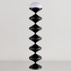 Modern Scandinavian Cream Round Floor Lamp with Iron and Acrylic - 1-Light Design for Bedroom