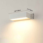Contemporary Waterproof Aluminum LED Wall Sconce Lamp - Rectangular Design for Garden