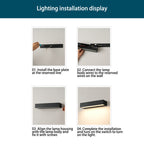 Contemporary Waterproof Aluminum LED Wall Sconce Lamp - Rectangular Design for Garden