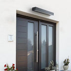 Contemporary Waterproof Aluminum LED Wall Sconce Lamp - Rectangular Design for Garden
