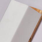 Japanese-Inspired Rectangle Glass and Wood 1-Light Wall Sconce for Living Room