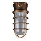 Modern Industrial Waterproof Aluminum Alloy Glass Cylinder 1-Light Semi-Flush Mount Ceiling Light for Outdoor Patios