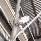 Modern Industrial Waterproof Aluminum Alloy Glass Cylinder 1-Light Semi-Flush Mount Ceiling Light for Outdoor Patios