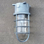 Modern Industrial Waterproof Aluminum Alloy Glass Cylinder 1-Light Semi-Flush Mount Ceiling Light for Outdoor Patios