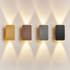 Nordic Minimalist Aluminum Rectangular LED Wall Sconce with 2 Lights