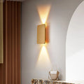 Nordic Minimalist Aluminum Rectangular LED Wall Sconce with 2 Lights