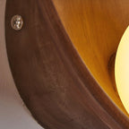 Contemporary Minimalist Round Iron and Resin 1-Light Wall Sconce