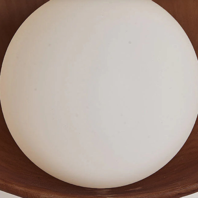 Contemporary Minimalist Round Iron and Resin 1-Light Wall Sconce