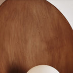 Contemporary Minimalist Round Iron and Resin 1-Light Wall Sconce
