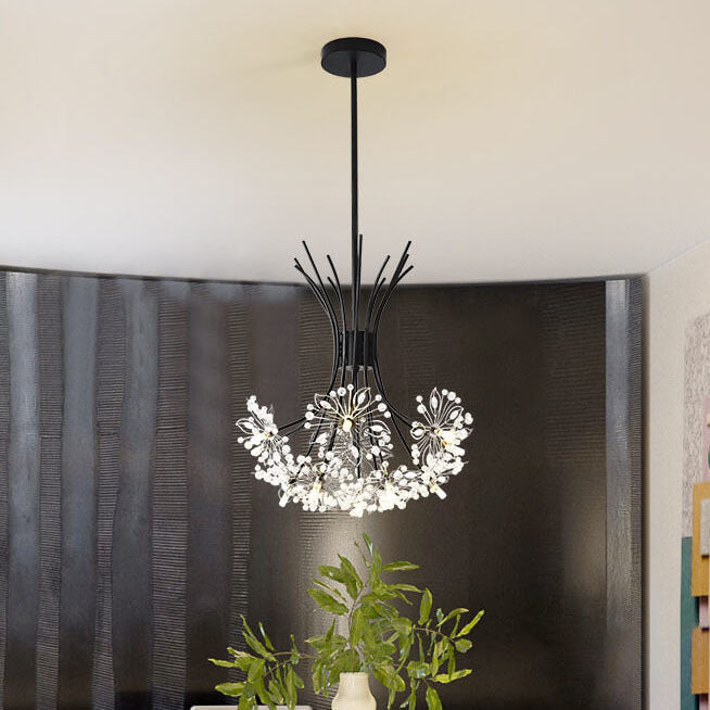 Chandeliers with Crystal Dandelion Shades - 13 to 19 Lights