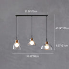 Nordic Clear Rippled Glass 1-Light Pendant Lamp