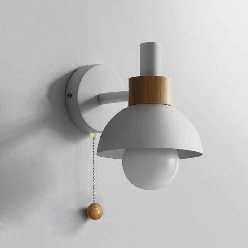 Bela Nordic Wood Wall Lamp | Minimalist Pull-Switch Design