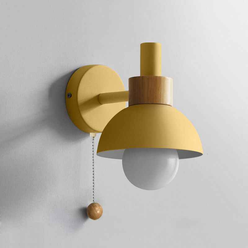 Bela Nordic Wood Wall Lamp | Minimalist Pull-Switch Design