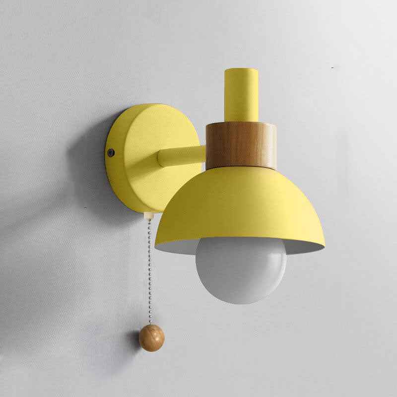 Bela Nordic Wood Wall Lamp | Minimalist Pull-Switch Design