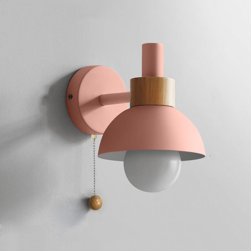 Bela Nordic Wood Wall Lamp | Minimalist Pull-Switch Design