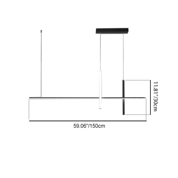 Sleek Minimalist Long-Line LED Chandelier
