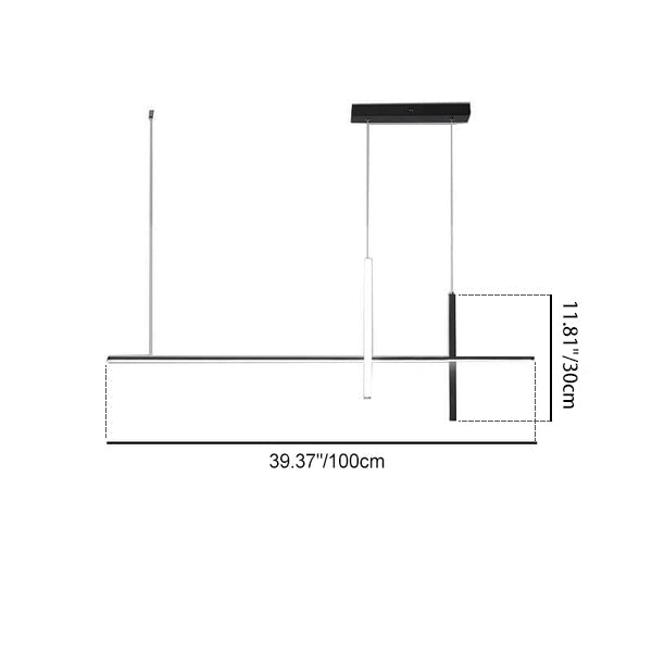 Sleek Minimalist Long-Line LED Chandelier