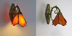 Classic Tiffany Petals Stained Glass Wall Sconce Lamp with Single Light