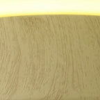 Contemporary Round Iron LED Flush Mount Ceiling Light with Wood Grain Finish