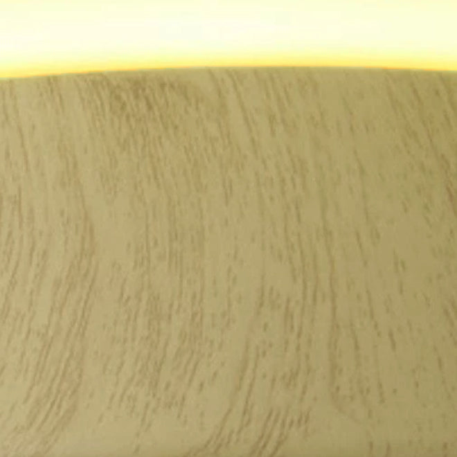 Contemporary Round Iron LED Flush Mount Ceiling Light with Wood Grain Finish