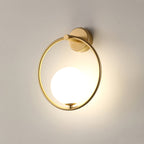 Babette Gold Ring Globe Wall Lamp