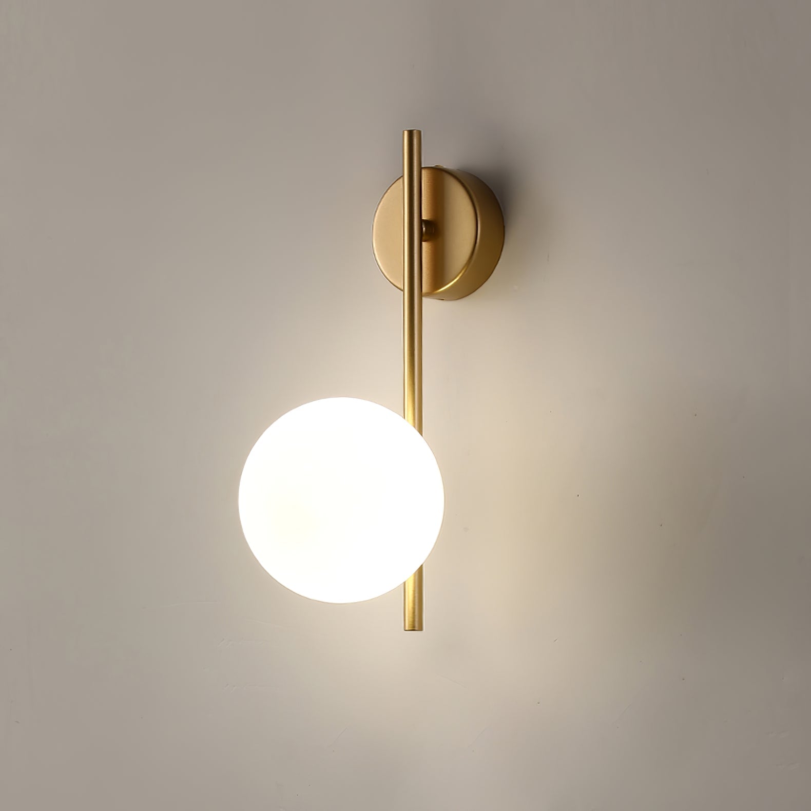 Babette Gold Ring Globe Wall Lamp