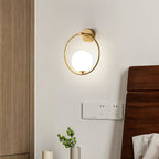 Babette Gold Ring Globe Wall Lamp