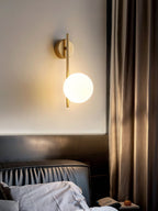 Babette Gold Ring Globe Wall Lamp