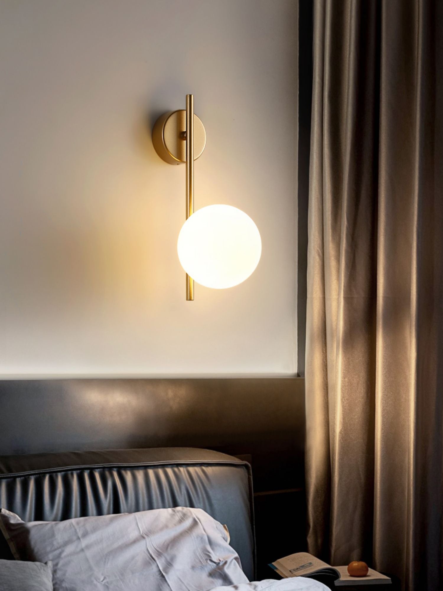 Babette Gold Ring Globe Wall Lamp