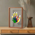 Baby Memory Frame Wood Handprint Footprint Kit