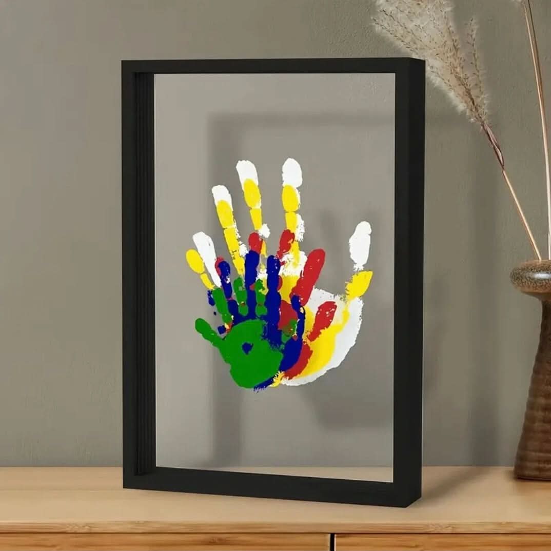 Baby Memory Frame Wood Handprint Footprint Kit