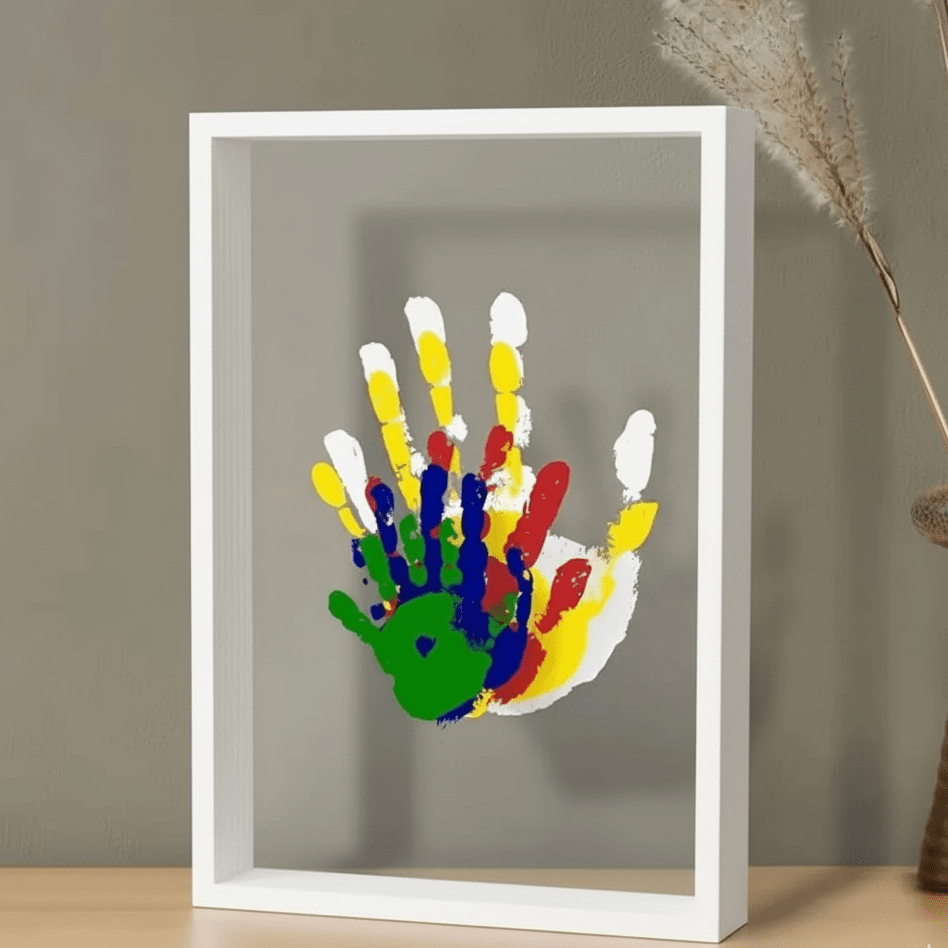 Baby Memory Frame Wood Handprint Footprint Kit