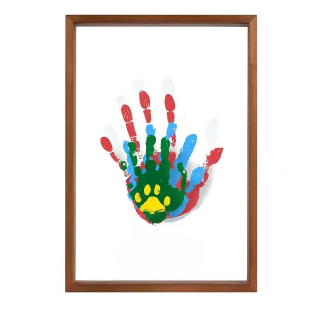 Baby Memory Frame Wood Handprint Footprint Kit