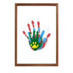 Baby Memory Frame Wood Handprint Footprint Kit