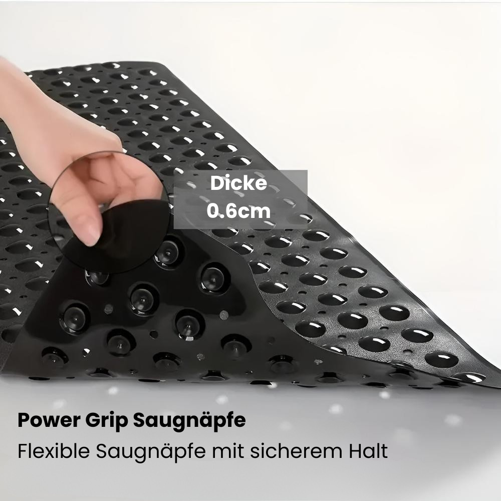 BadeHalt: Non-Slip Bathtub Mat with Suction Cups – Antibacterial & Easy to Clean Shower Mat for Safe Showering