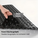 BadeHalt: Non-Slip Bathtub Mat with Suction Cups – Antibacterial & Easy to Clean Shower Mat for Safe Showering