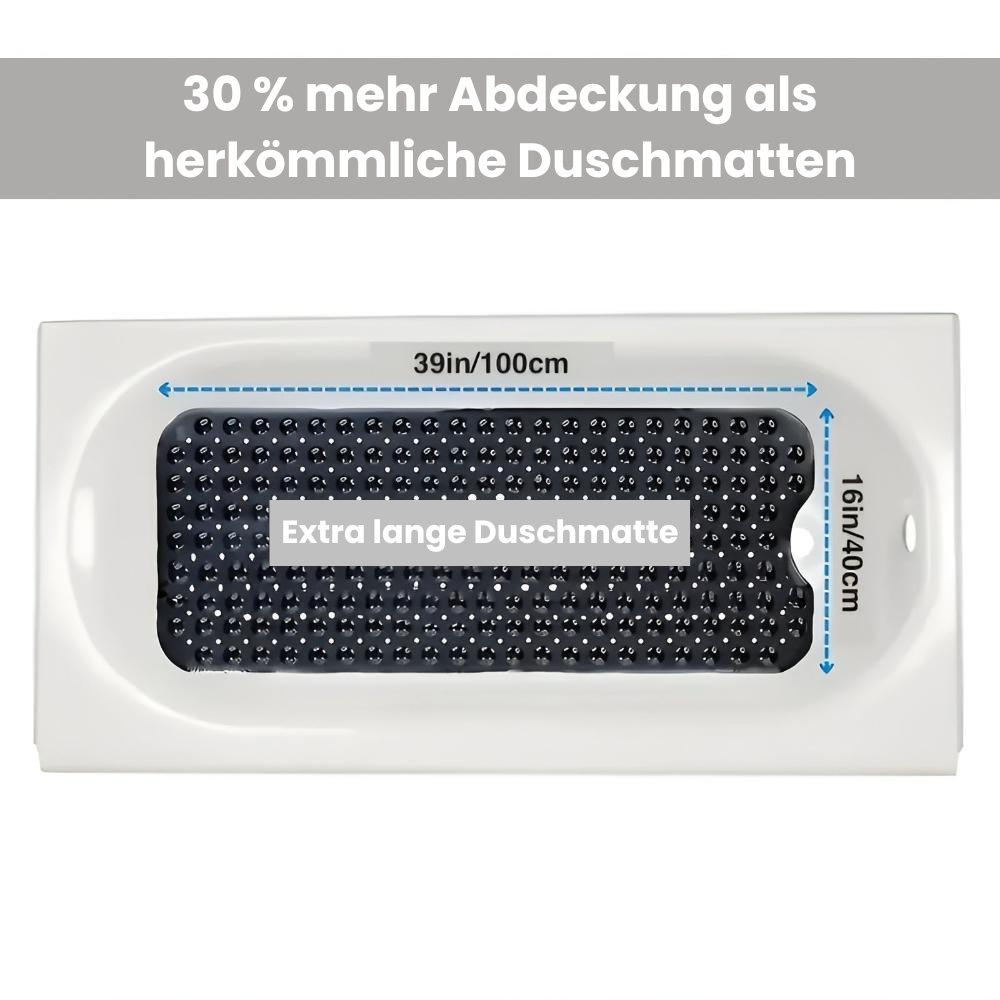 BadeHalt: Non-Slip Bathtub Mat with Suction Cups – Antibacterial & Easy to Clean Shower Mat for Safe Showering