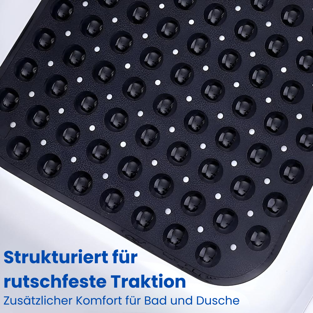BadeHalt: Non-Slip Bathtub Mat with Suction Cups – Antibacterial & Easy to Clean Shower Mat for Safe Showering