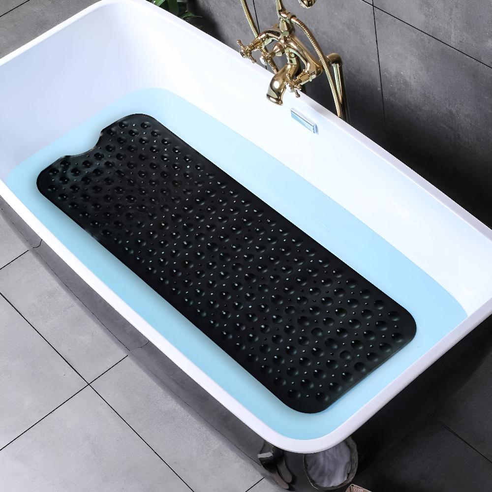 BadeHalt: Non-Slip Bathtub Mat with Suction Cups – Antibacterial & Easy to Clean Shower Mat for Safe Showering