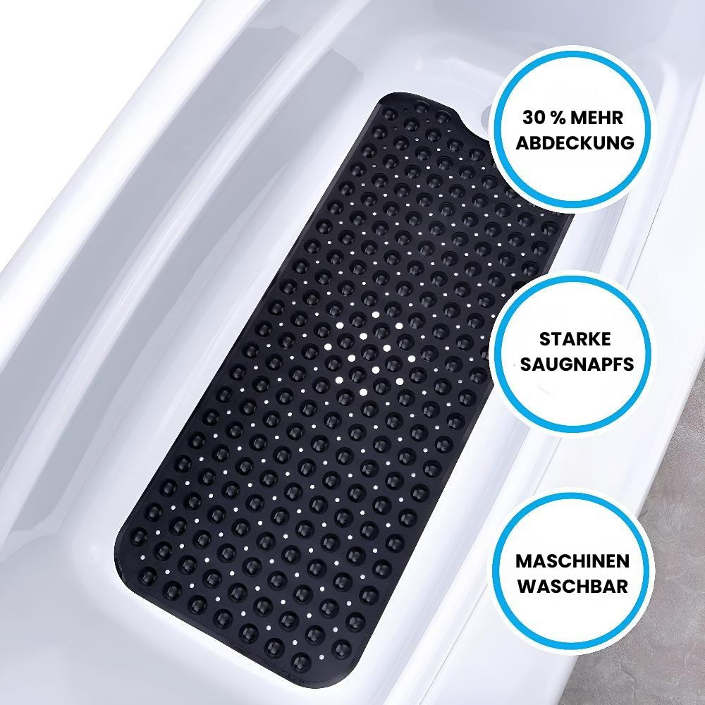 BadeHalt: Non-Slip Bathtub Mat with Suction Cups – Antibacterial & Easy to Clean Shower Mat for Safe Showering