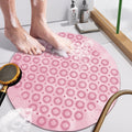 BadeRund: Non-Slip Round Shower Mat with Suction Cups – Antibacterial & Easy to Clean Bath Mat with Drainage Holes & Foot Massage