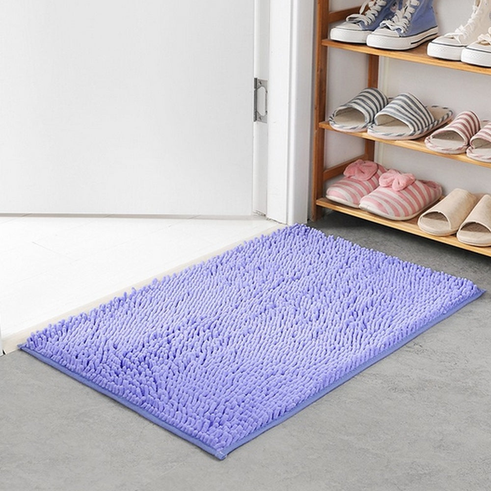 BadeWohl: Non-Slip Chenille Bath Mat – Super Soft, Absorbent & Easy to Care For