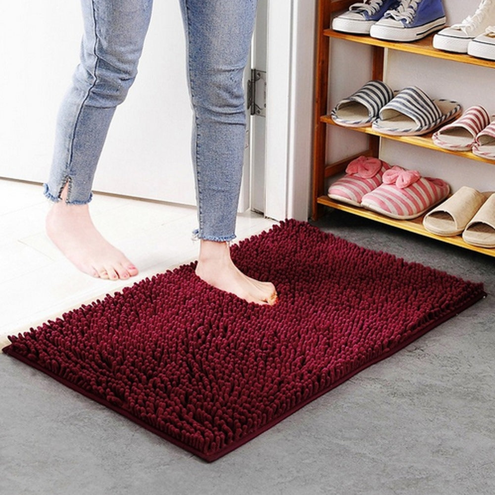 BadeWohl: Non-Slip Chenille Bath Mat – Super Soft, Absorbent & Easy to Care For