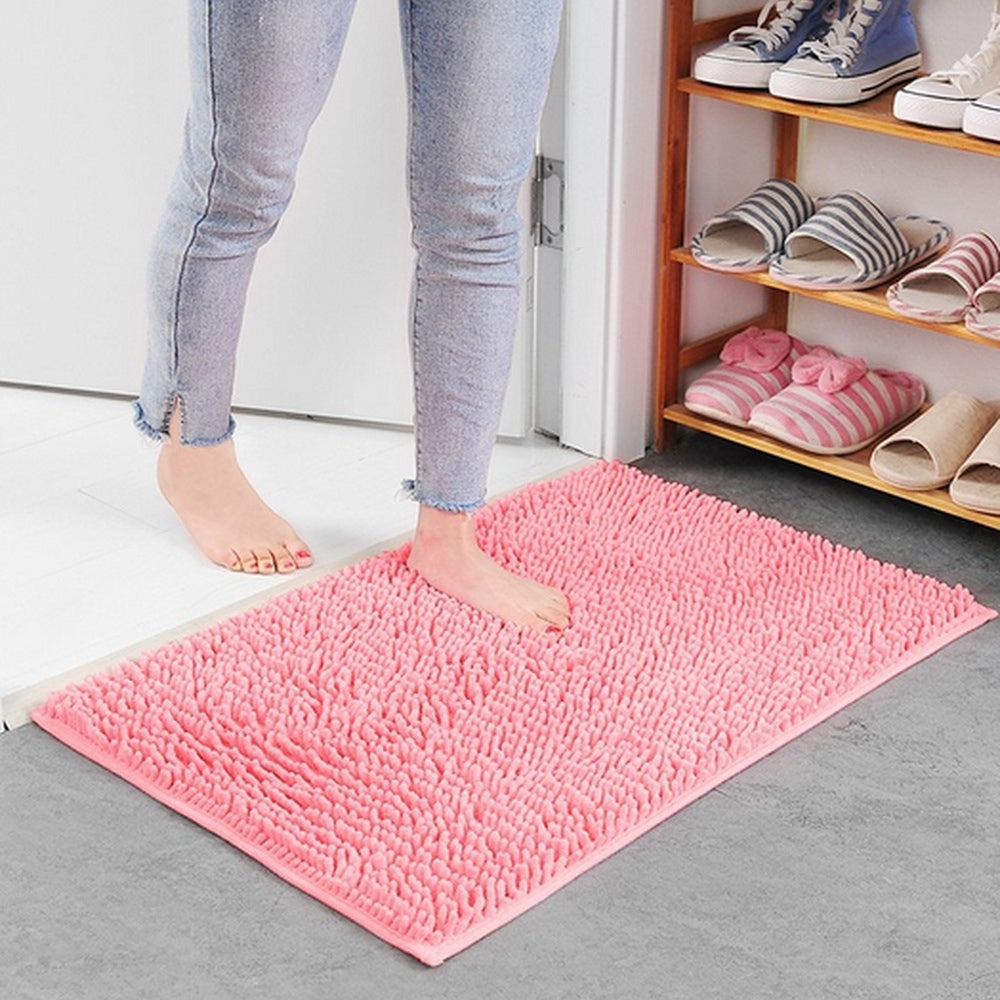 BadeWohl: Non-Slip Chenille Bath Mat – Super Soft, Absorbent & Easy to Care For