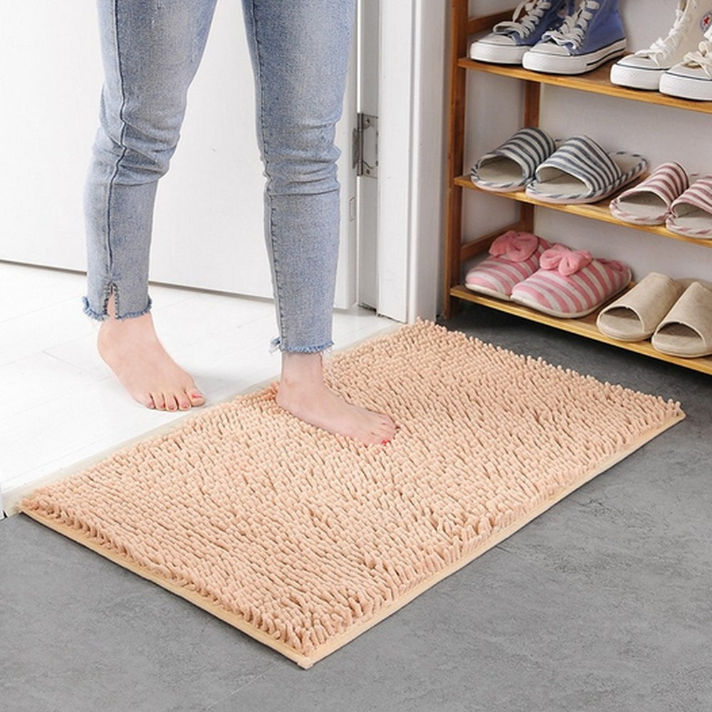BadeWohl: Non-Slip Chenille Bath Mat – Super Soft, Absorbent & Easy to Care For
