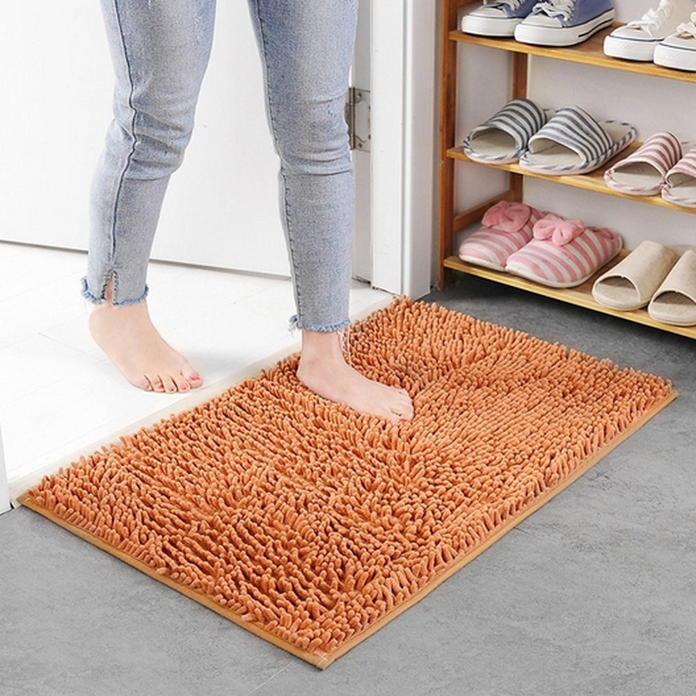 BadeWohl: Non-Slip Chenille Bath Mat – Super Soft, Absorbent & Easy to Care For