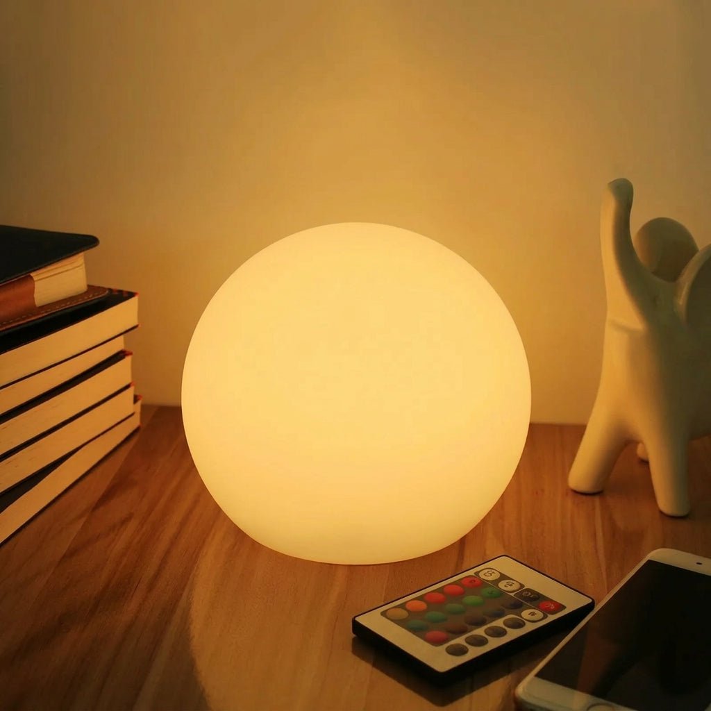 Ball Lamp, Rechargeable, LED Light Source, Remote Control